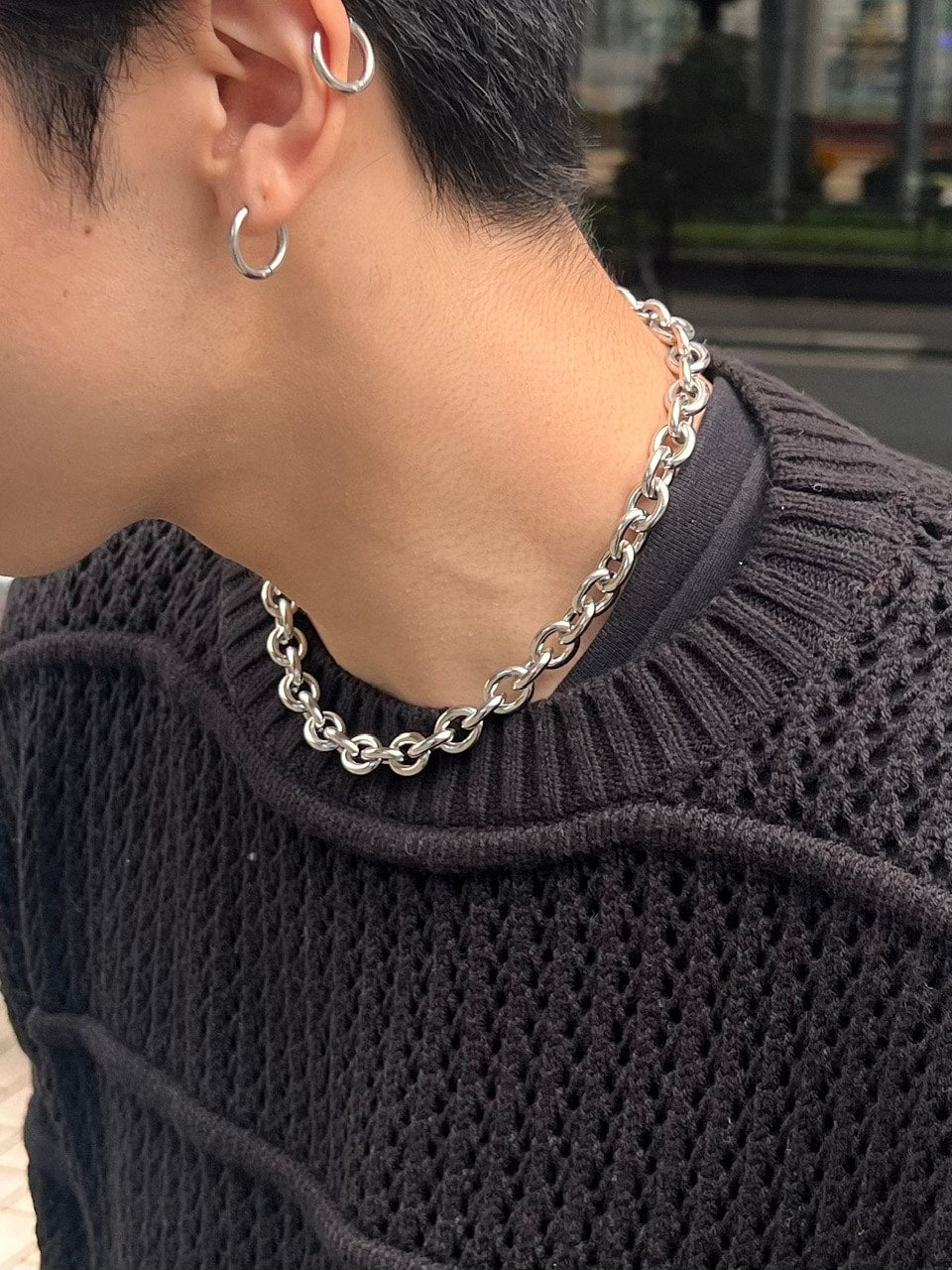 受注制【Chikashitsu +】circle chain necklace