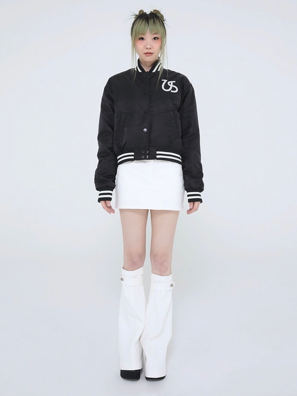 【Ugly shadow】BASEBALL JUMPER / 【アグリーシャドウ】ベースボールロゴプリント長袖ジャンパー