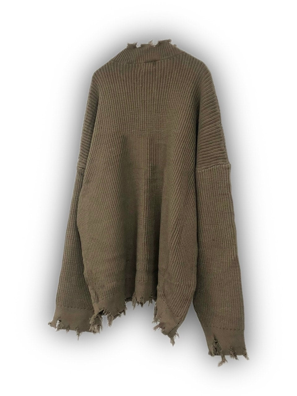 【Never mind the XU】damage knit cardigan (2color)