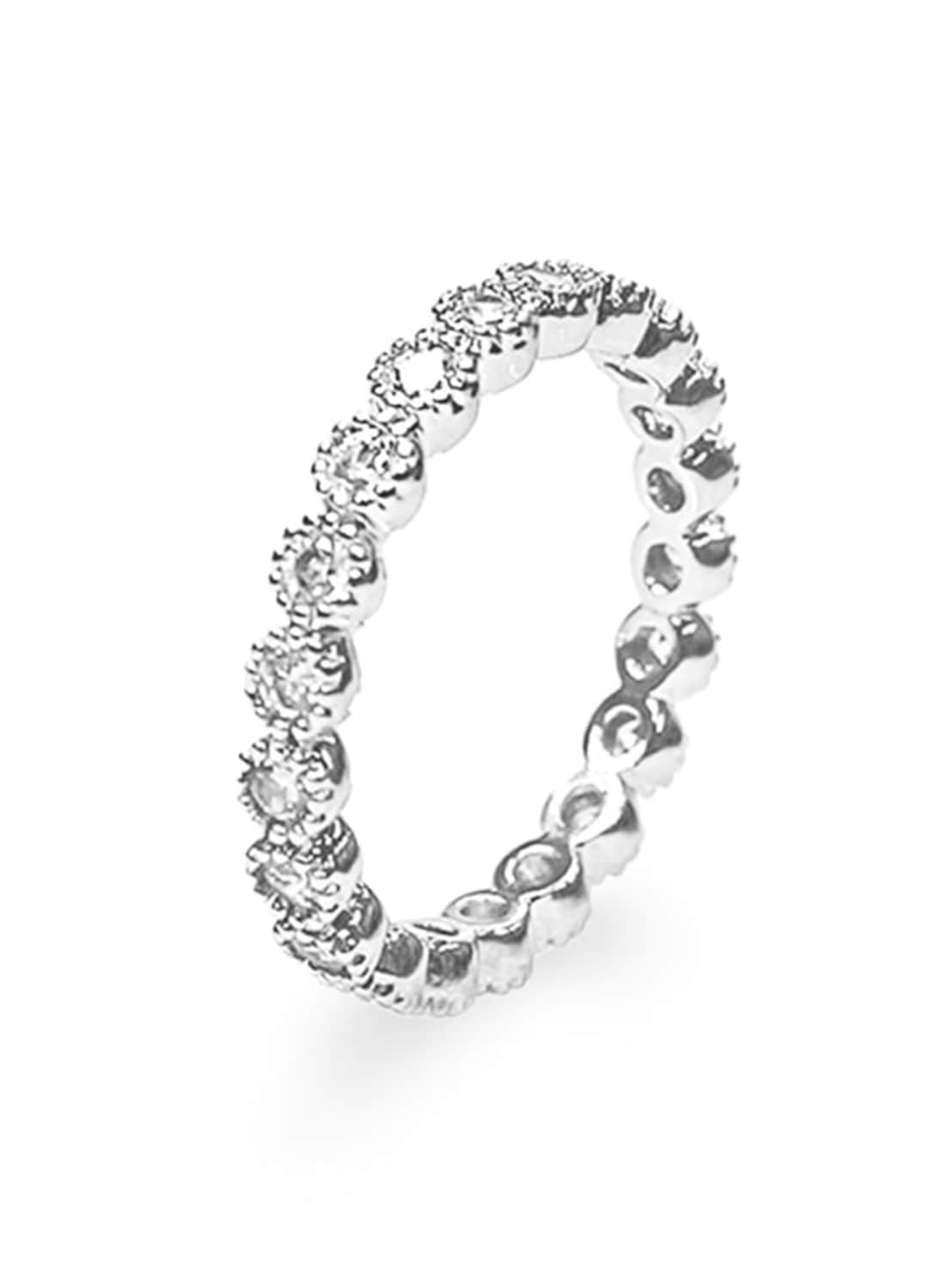 【BLACK PURPLE】TENNIS CHAIN CUBIC RING S