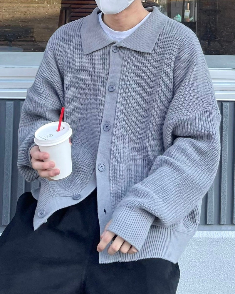受注制【youll】collar knit cardigan