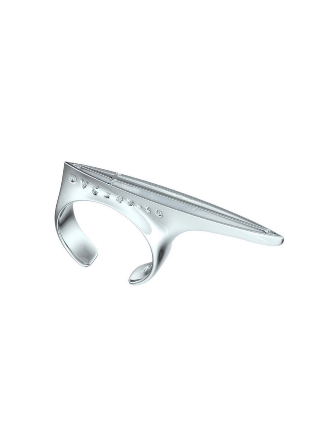 【LURS】LURS Hand-polished shell inlaid with curved hook ring