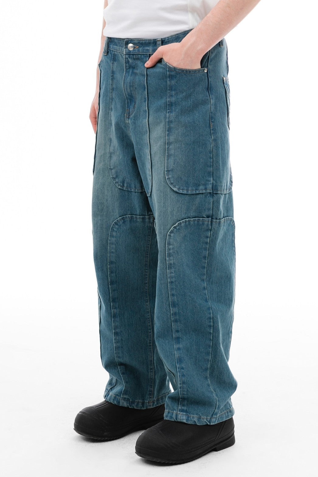 【ANOTHERYOUTH】panel jeans