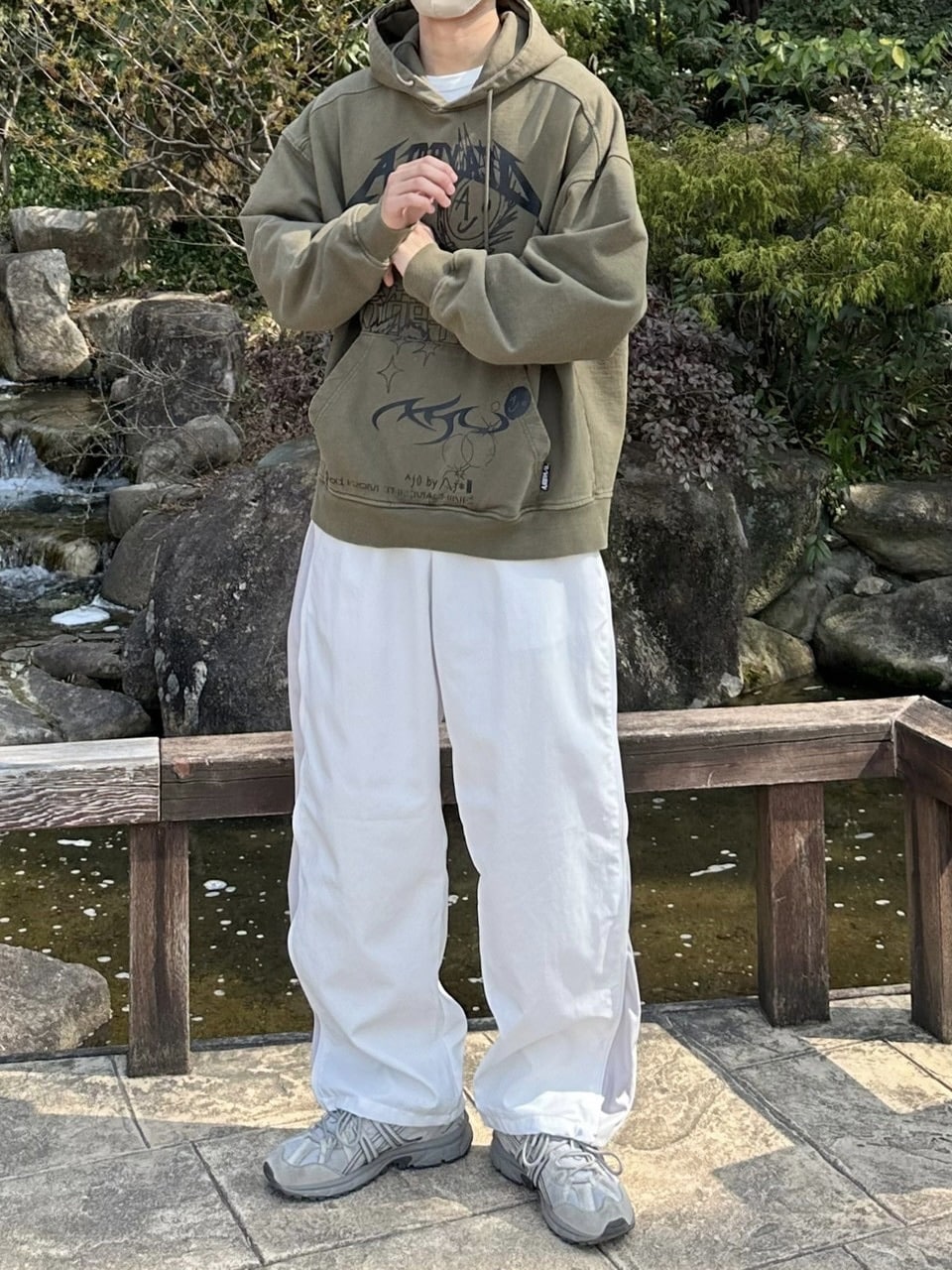 受注制【Chikashitsu +】side zip wide nylon pants (3color)