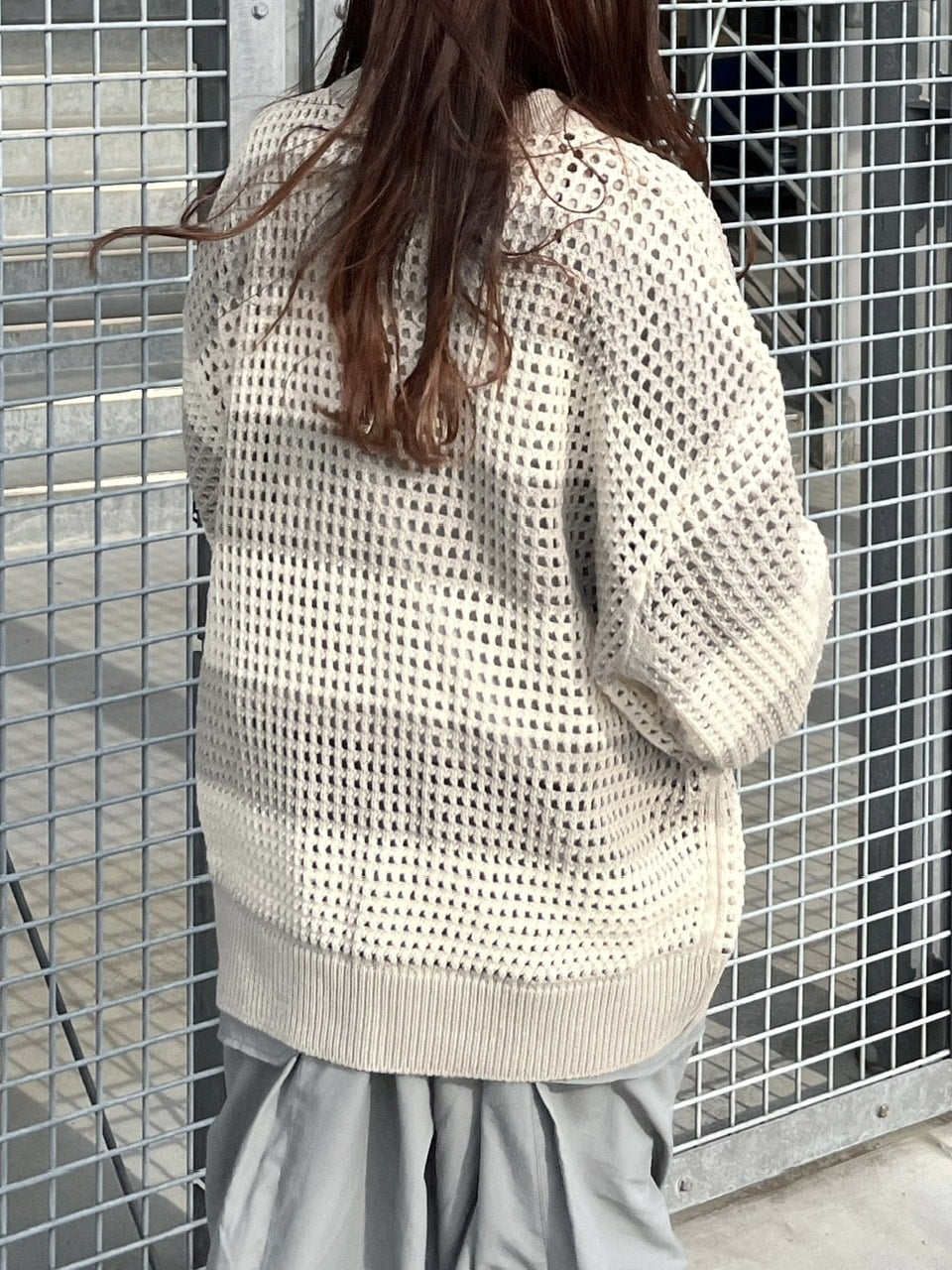 受注制【youll】mesh border knit (2color)