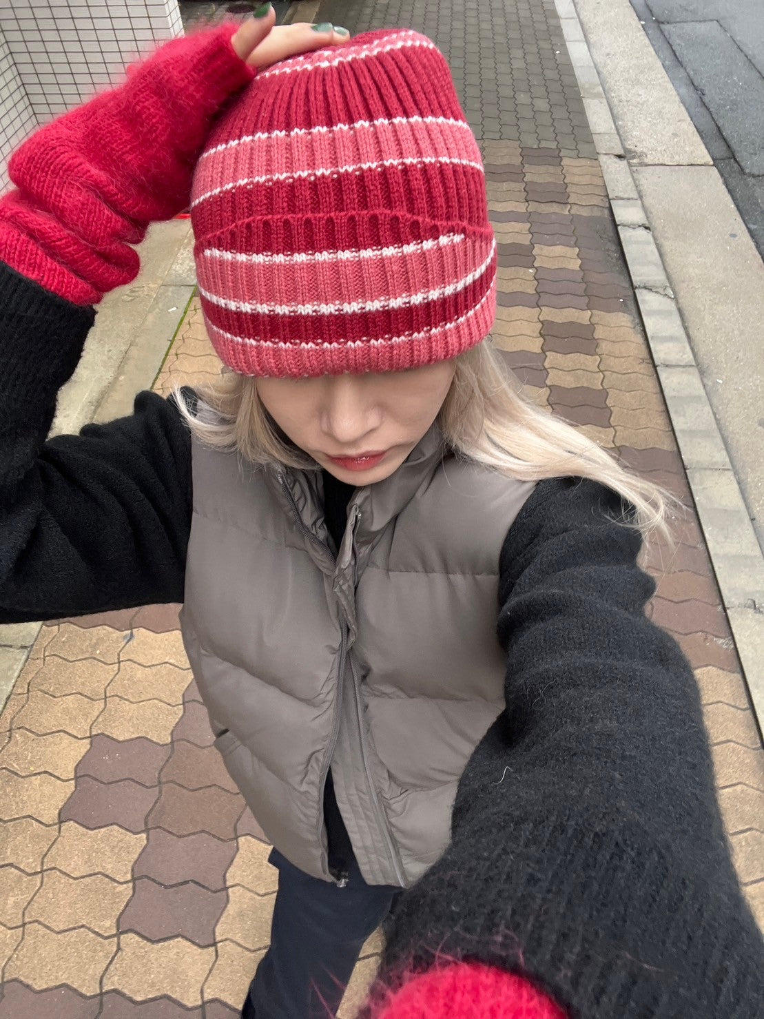 受注制【Chikashitsu +】border beanie (7color)