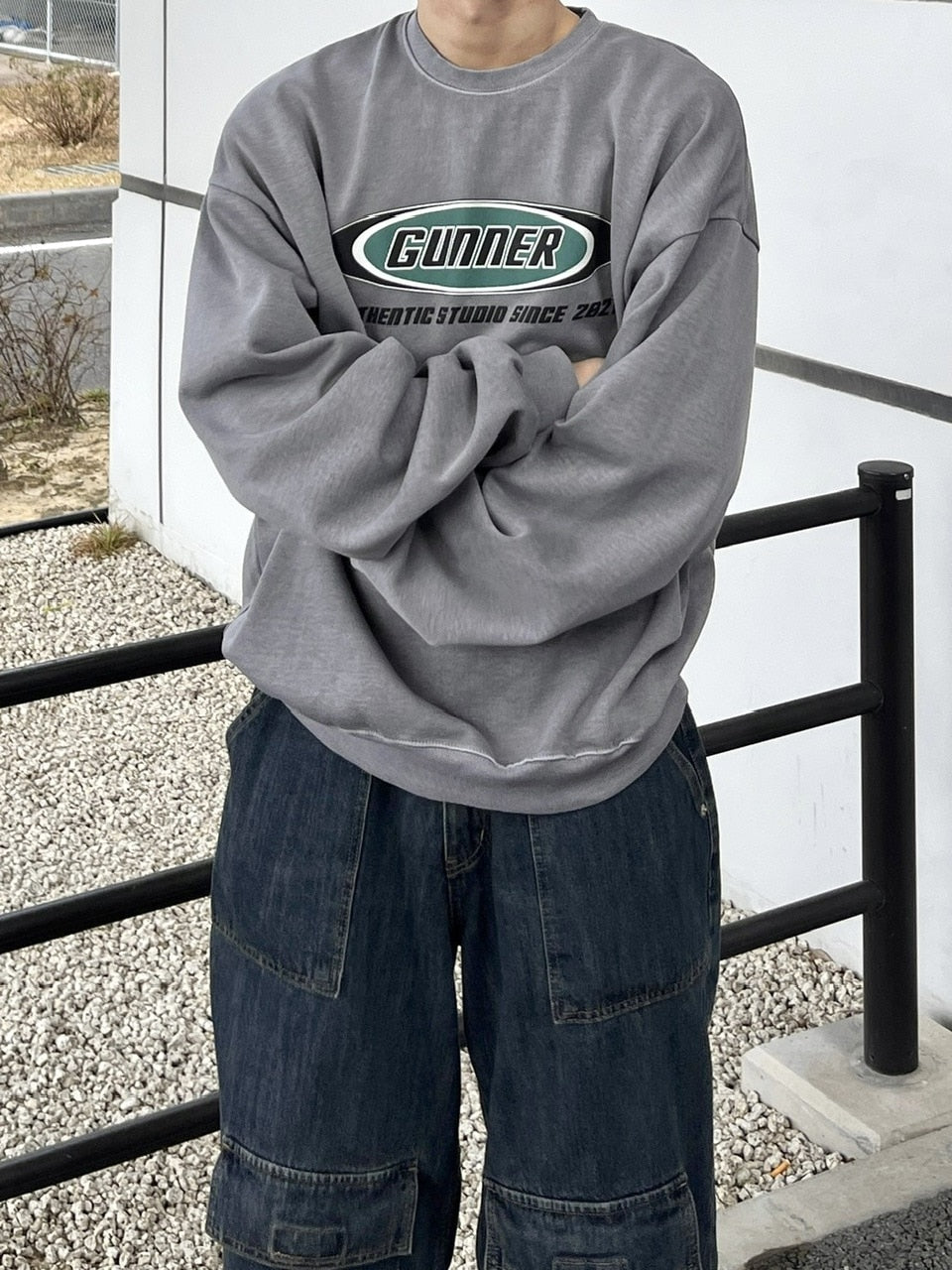 受注制【youll】pigment sweat shirt (2color)