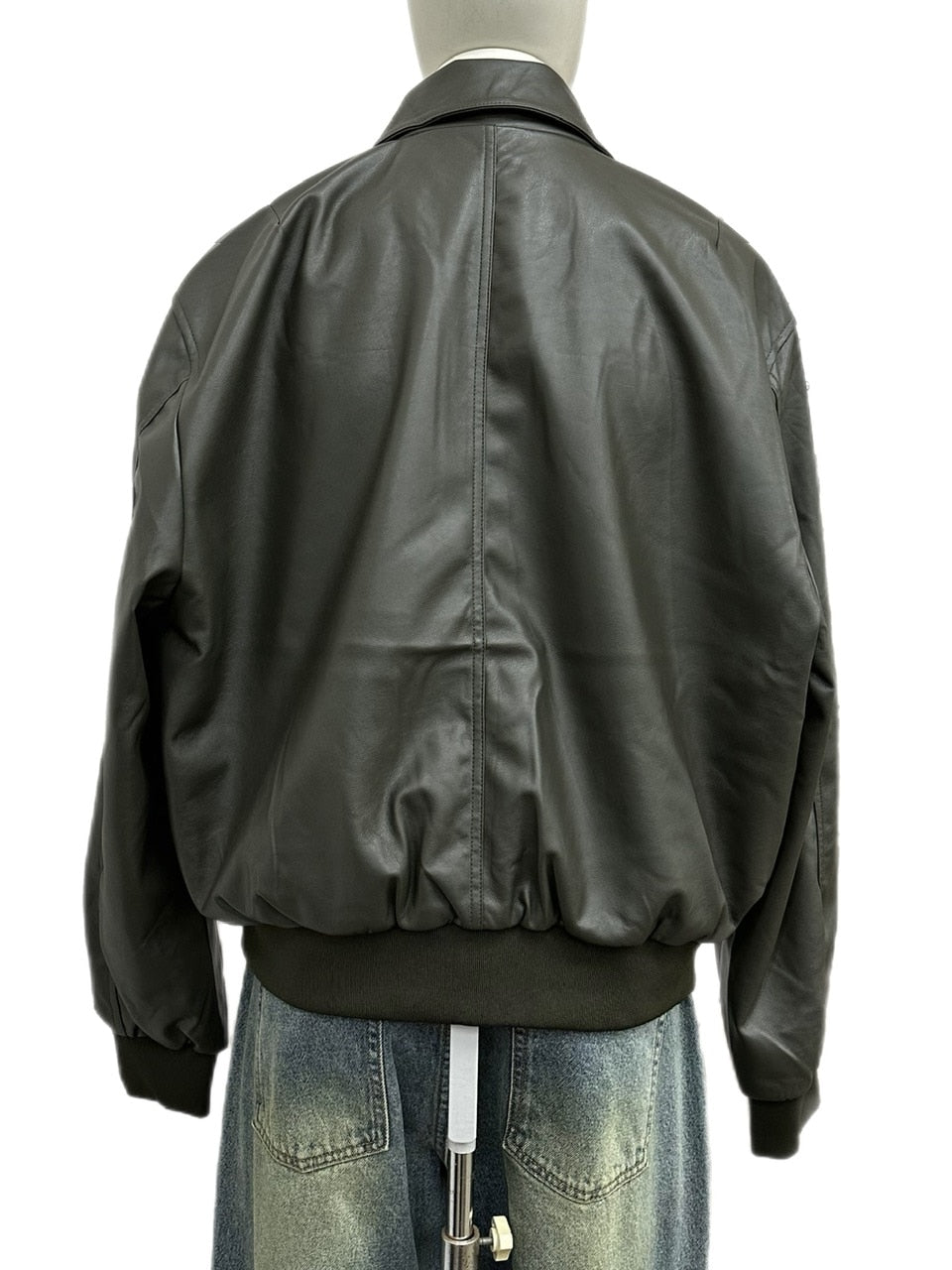 大阪店WEB限定【Chikashitsu +】double pocket leather jumper (3color)