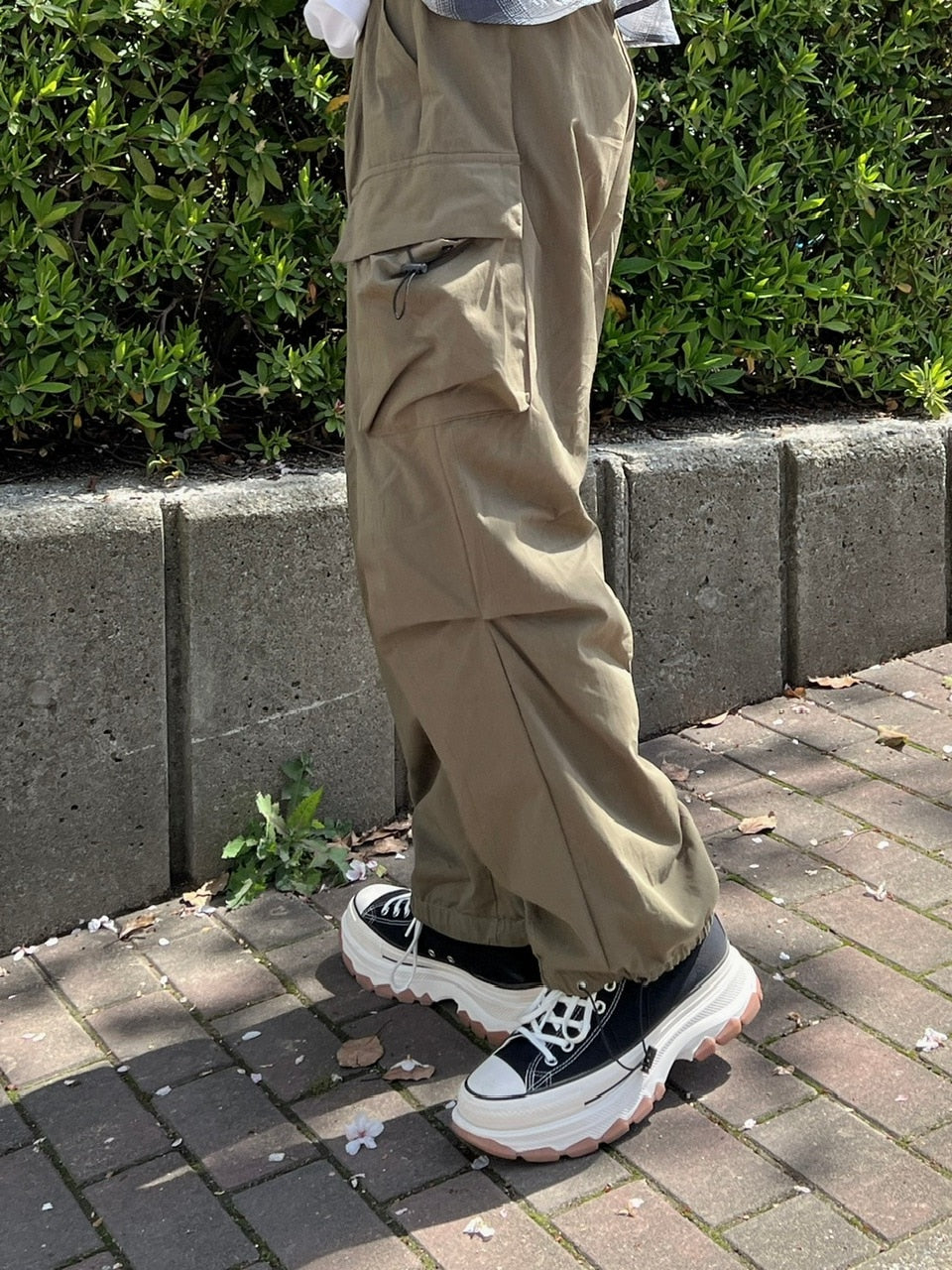 大阪店WEB限定受注制【Chikashitsu +】full length cargo pants (2color)