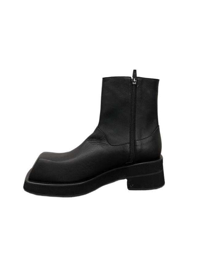 80's VINTAGE SIDE ZIP BOOTS ブラック 受注制【Chikashitsu +】square toe side zip boots – PRESSING WEB SHOP