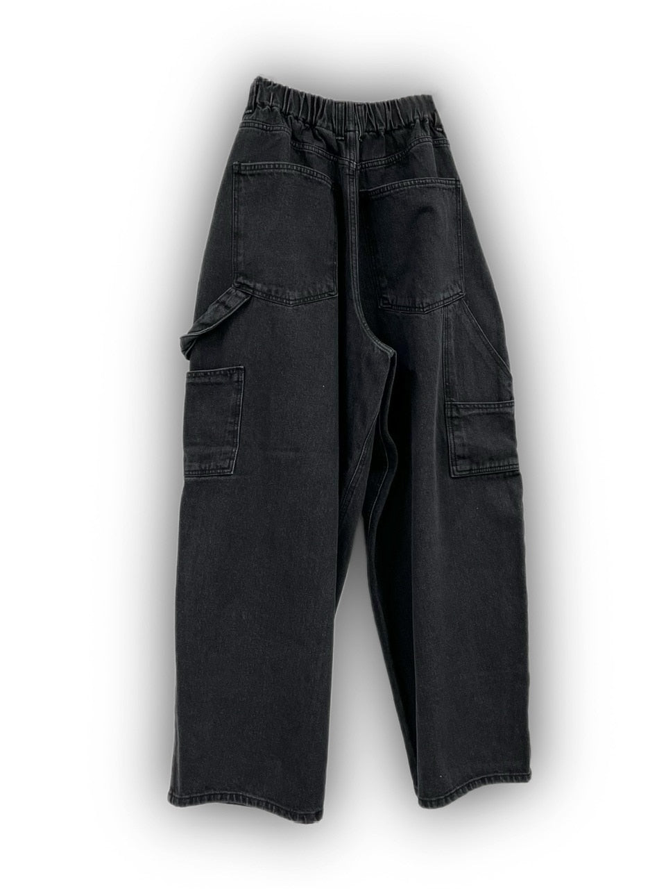 受注制【Never mind the XU】painter denim wide pants (2color)