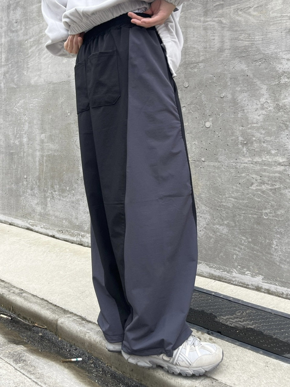 受注制【youll】bi-color banding pants (2color)