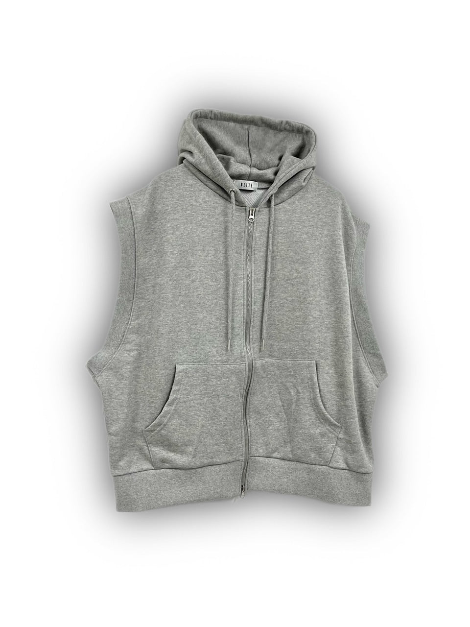 受注制【Never mind the XU】sleeveless zip hoodie (2color)