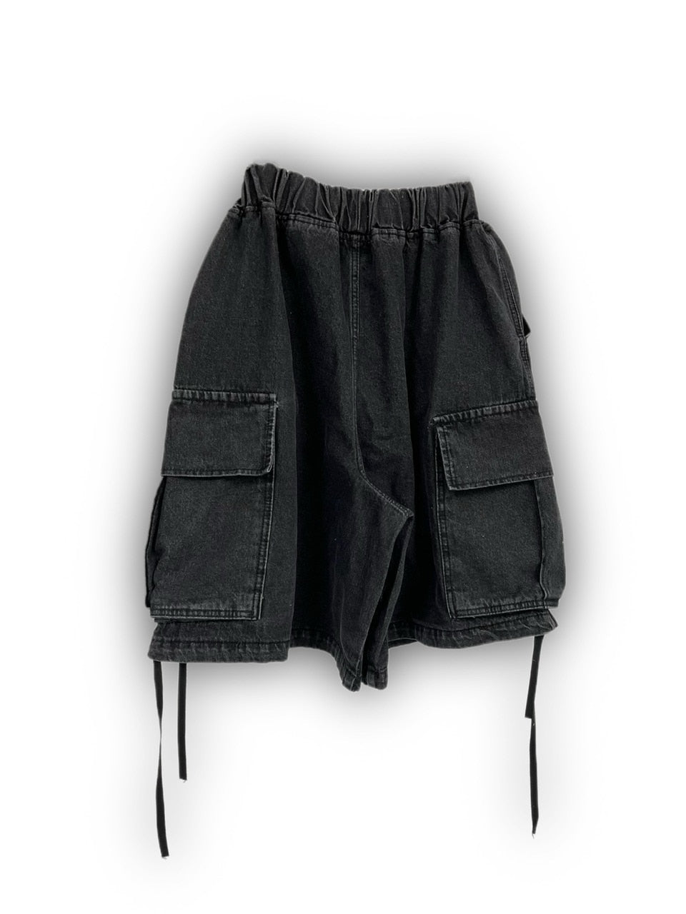 受注制【Never mind the XU】denim wide half pants (2color) / 【ネバーマインドザエックスユー】デニムワイドハーフパンツ
