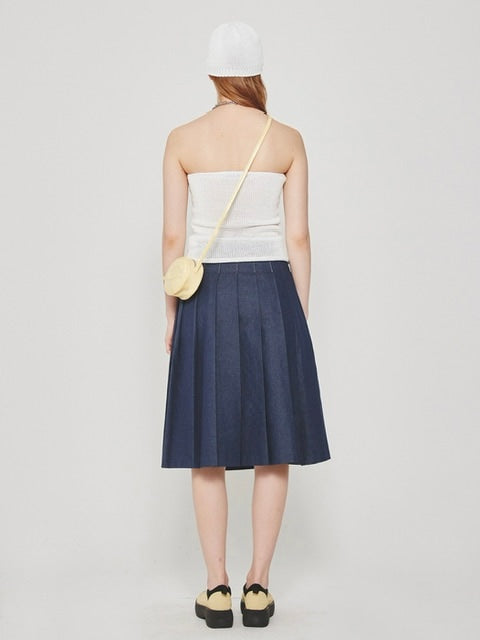 【CRANK】METAL LOGO KNIT TUBE TOP / 【クランク】メタルロゴニットチューブトップ