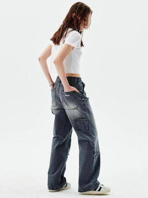 【runningHIGH】WASHED DENIM CARPENTER PANTS