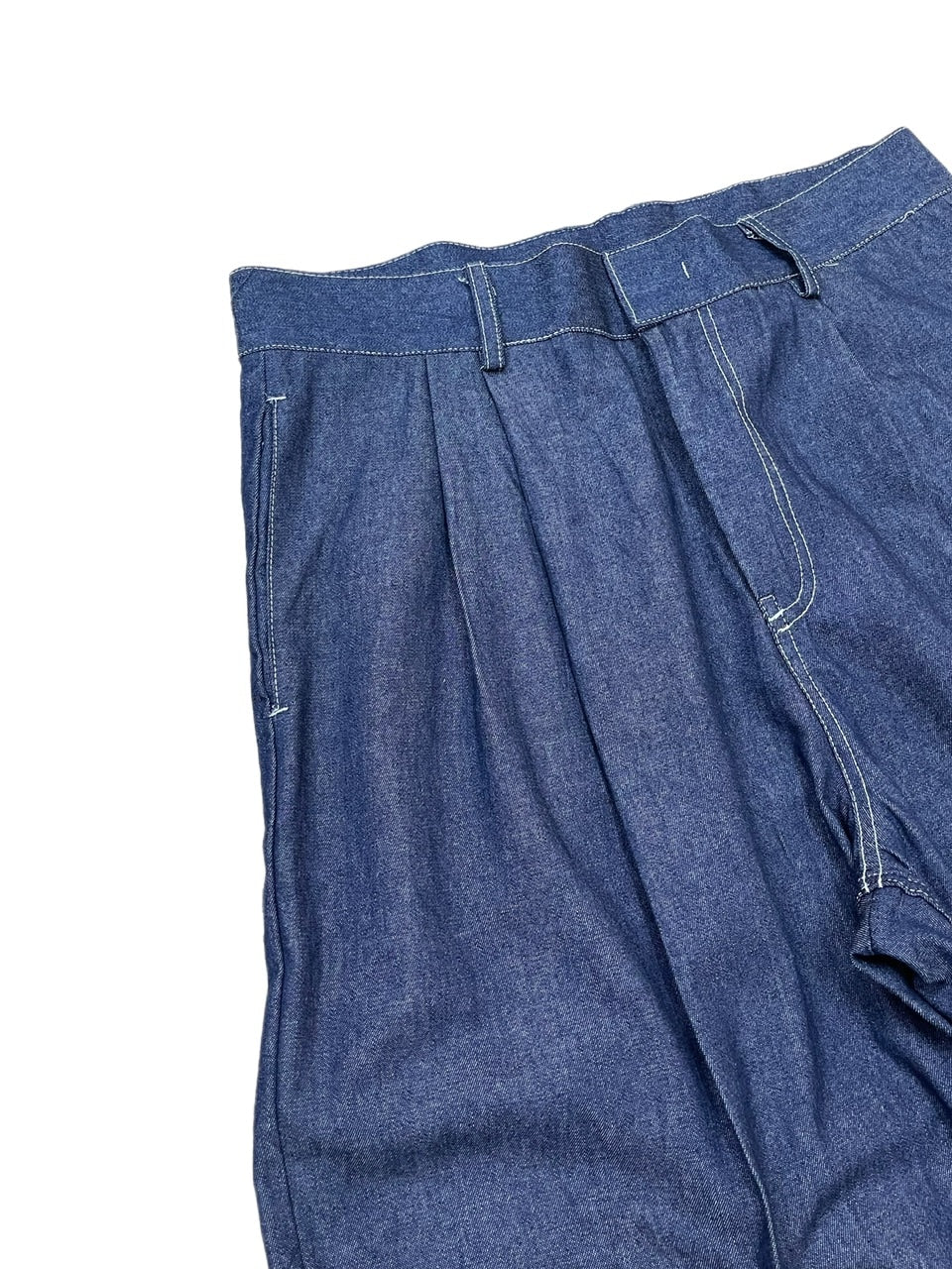 受注制【Chikashitsu +】2tuck denim slacks (2color)