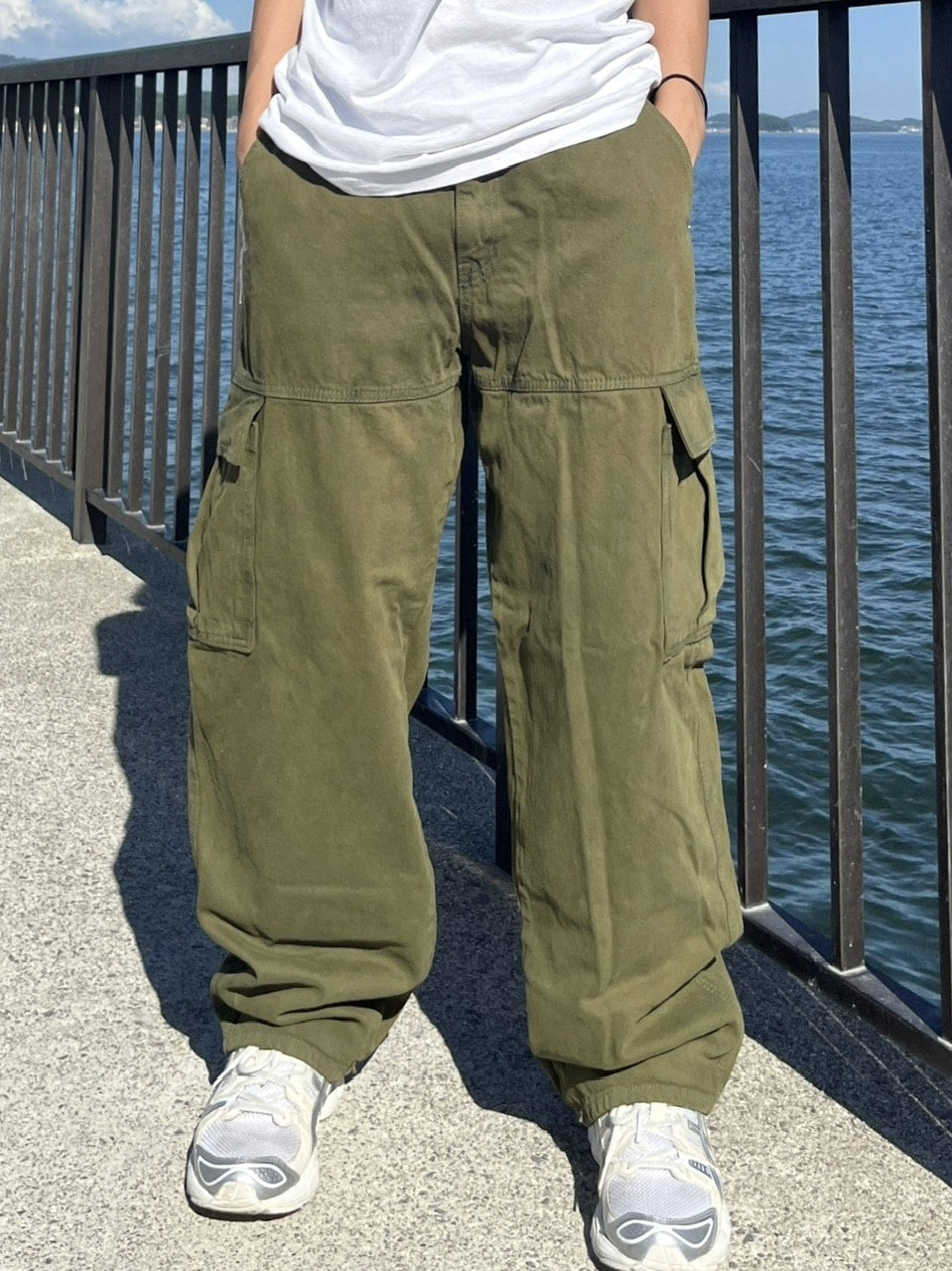 【youll】snow denim cargo pants (2color)