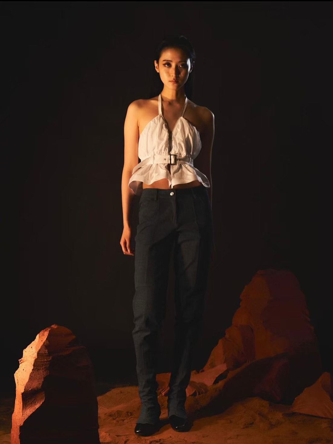 【ARTS DE BASE】Bike Zipped Denim Pants (Woman)