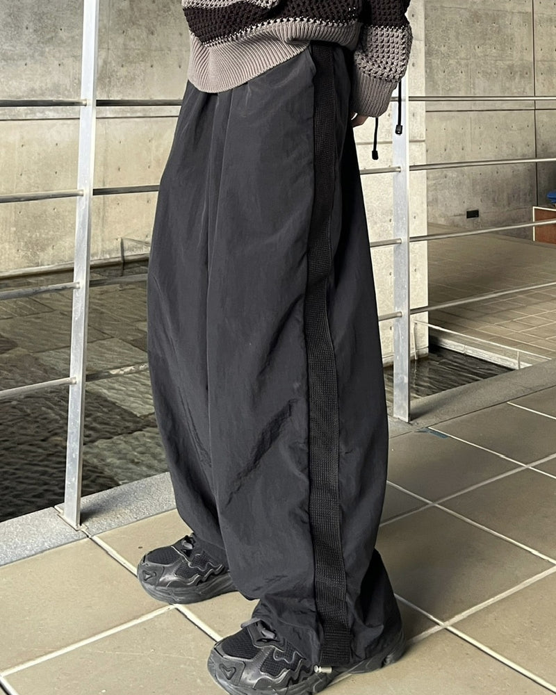 受注制【youll】mesh line wide pants (2color)