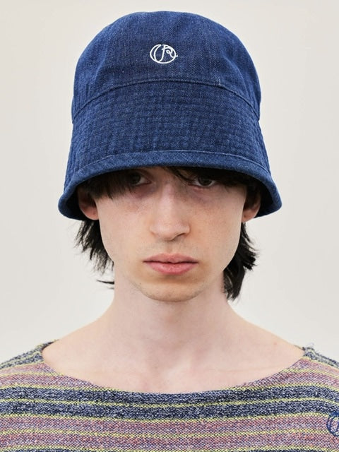 【RE:ON STUDIO】REON LOGO DENIM BUCKET HAT