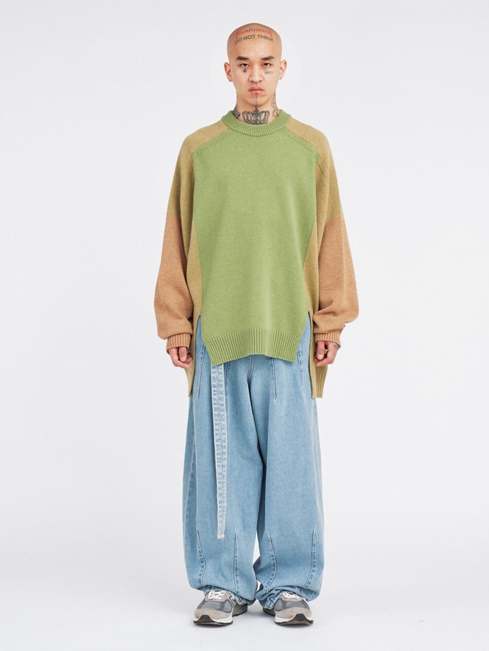 【AJOBYAJO】Tri Color Mixed Sweater