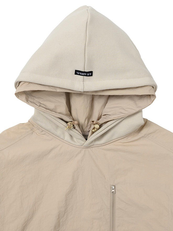 【AJOBYAJO】Layered Nylon Hoodie / 【アジョバイアジョ】レイヤードナイロンフード長袖パーカー