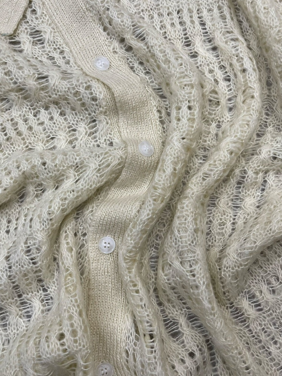 受注制【Chikashitsu +】pastry collar knit cardigan (5color)