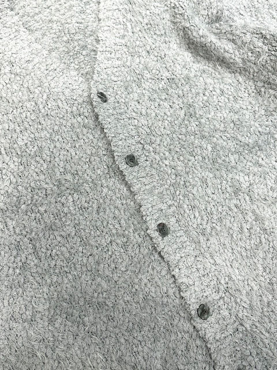 受注制【Chikashitsu +】bookle hairly cardigan (3color) / 【チカシツプラス】バックルヘアリー長袖カーディガン