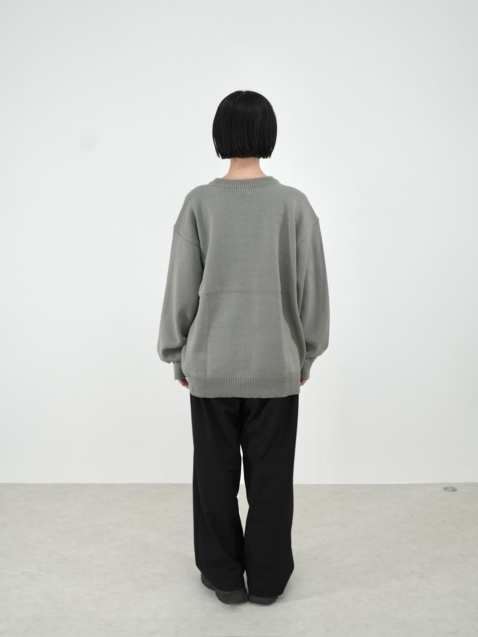 受注制【Chikashitsu +】shoulder slit knit (4color)