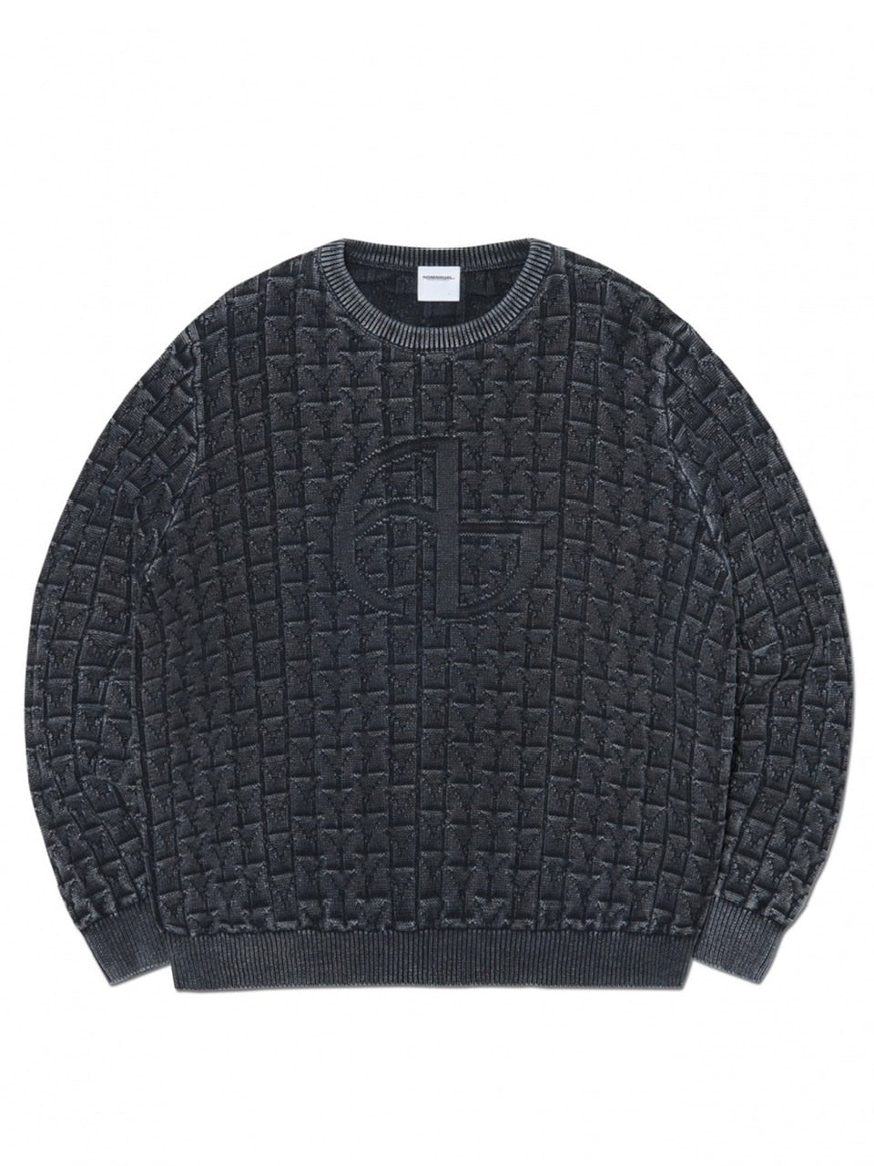 【NOMANUAL】SYMBOL JACQUARD KNIT / 【ノーマニュアル】シンボルジャガード長袖ニット