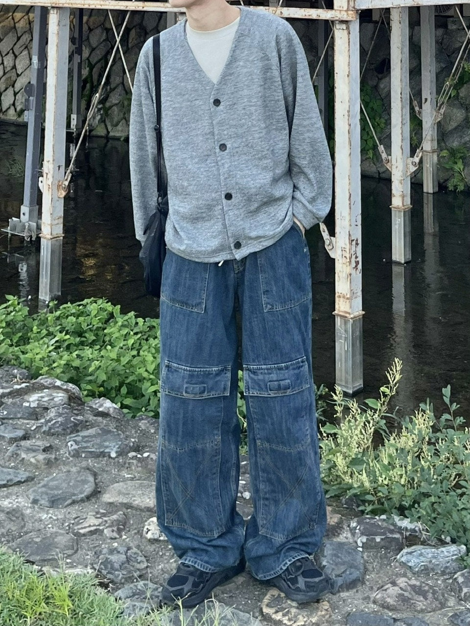 受注制【youll】string heavy cardigan