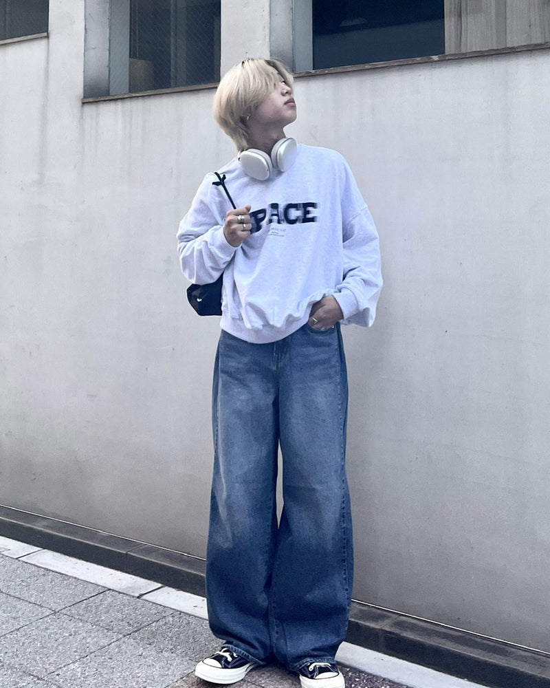 受注制【RENOL】denim wide pants (2color)