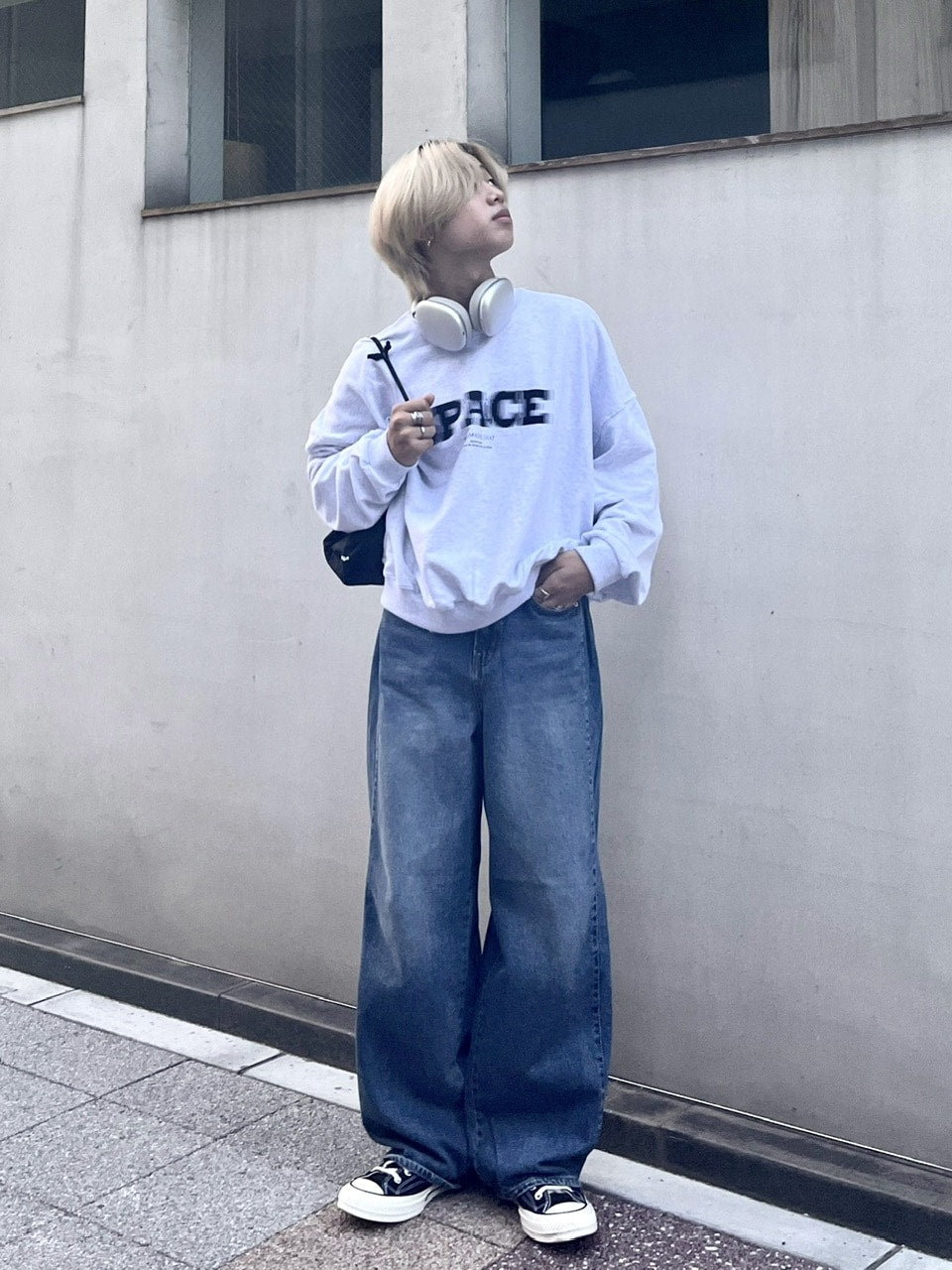 受注制【RENOL】denim wide pants (2color)