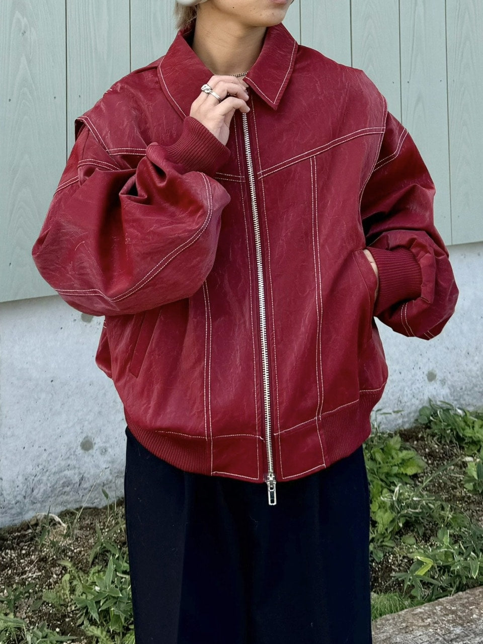 受注制【RENOL】viper leather jacket (3color)