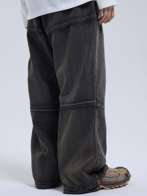 【THECOLDESTMOMENT】TCM block denim pants