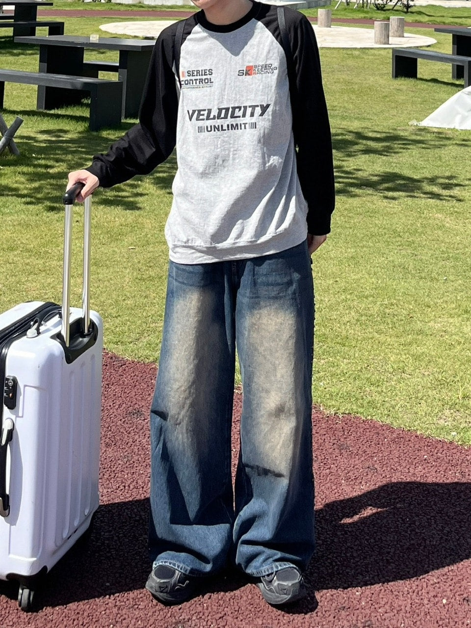 受注制【youll】velocity raglan long sleeve tee (2color)