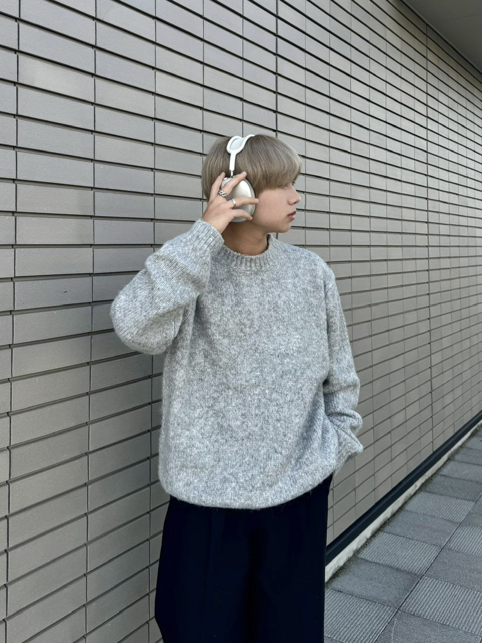 受注制【RENOL】wool mix round knit (4color)