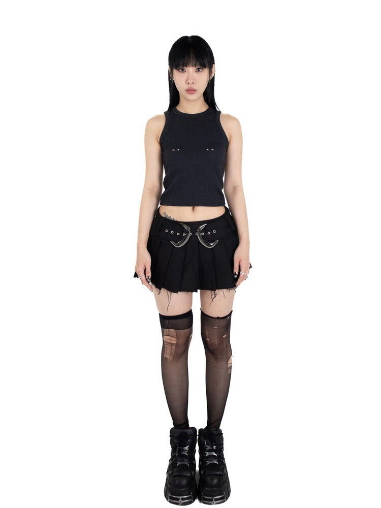 【KAIYA】nipple piercing sleeveless