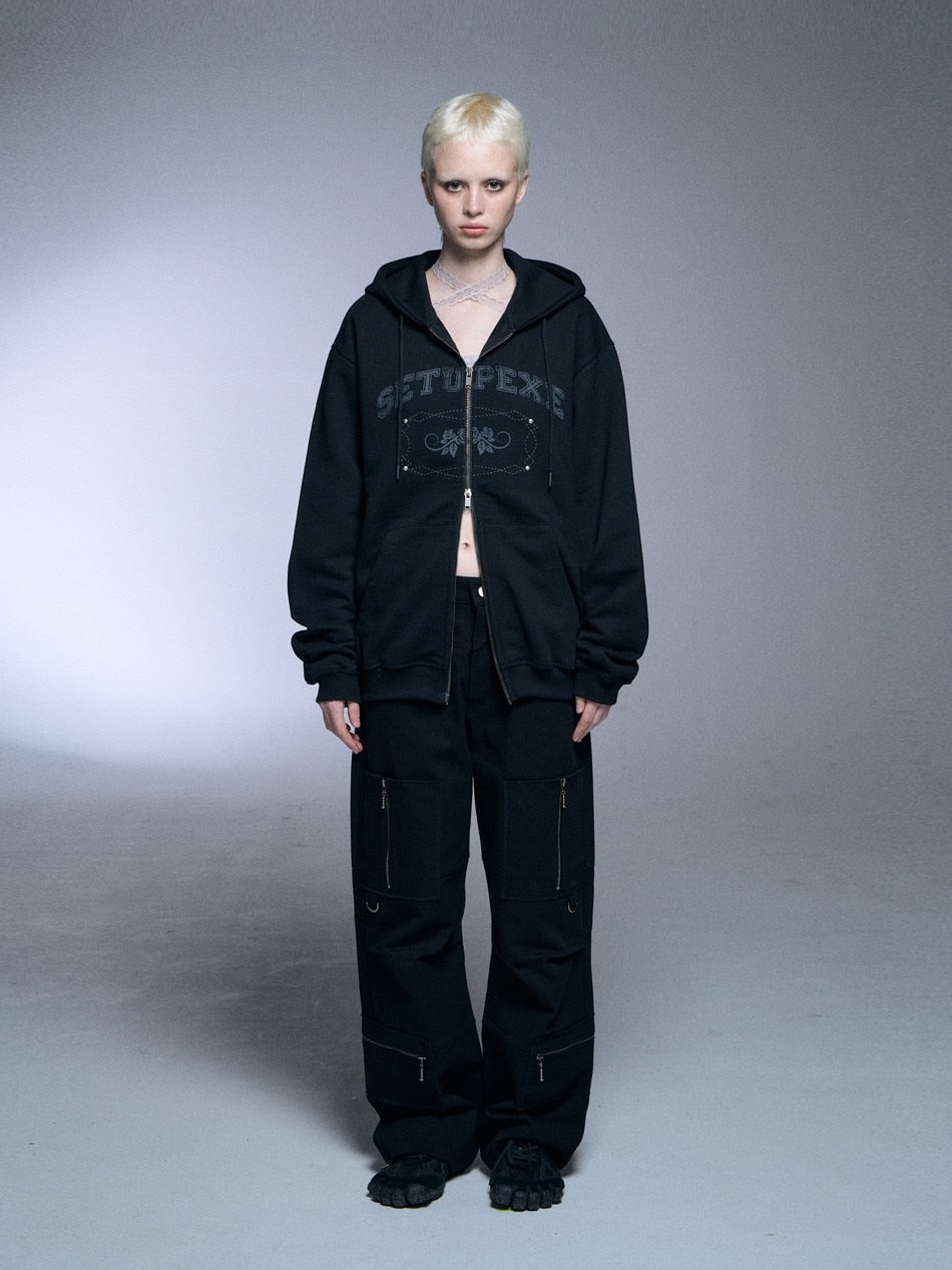 【SETUP‐EXE】OVERSIZED TWO-WAY ZIPUP HOODIE