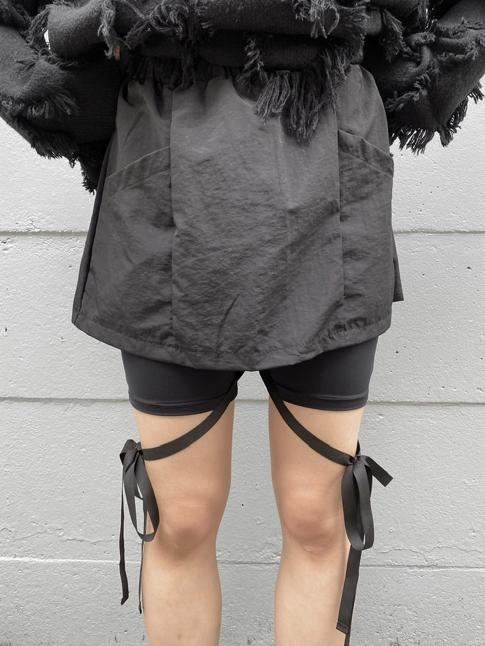 【Never mind the XU】biker short & skirt set (2color)