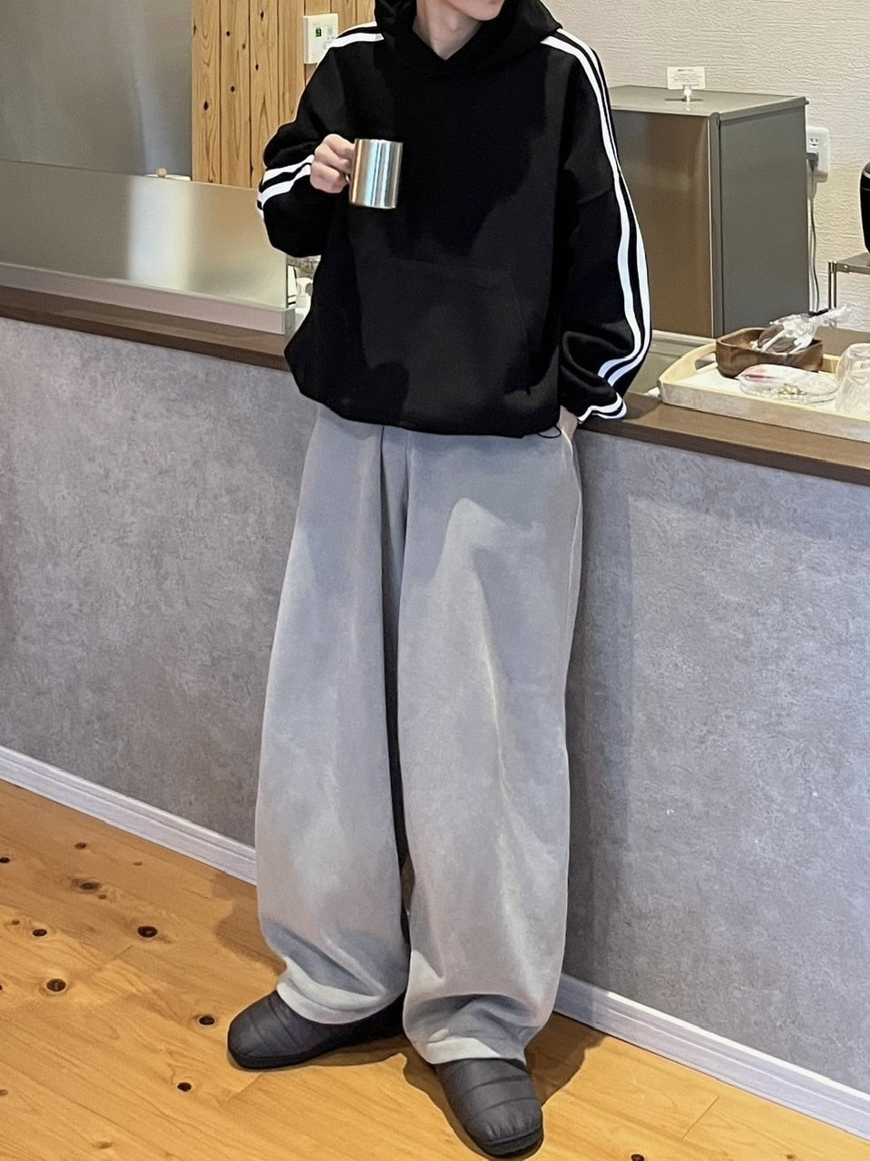 受注制【youll】line sweat hoodie