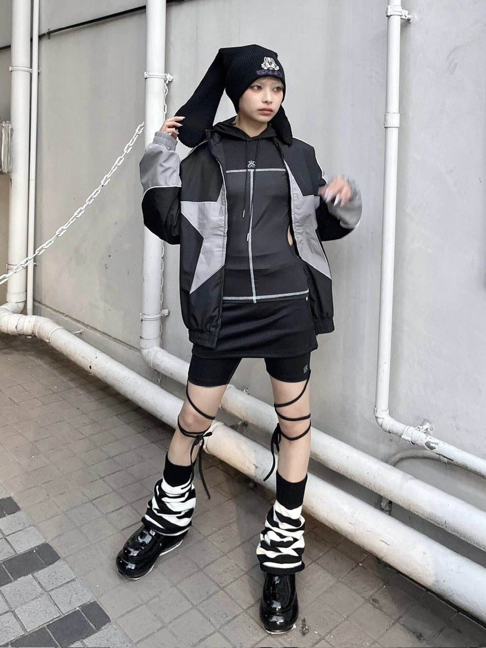 受注制【Never mind the XU】star zipup blouson