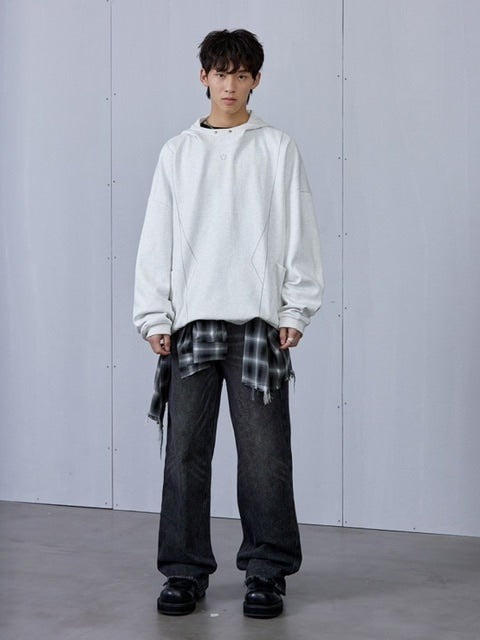 【ARCH by ROARINGWILD】GEOMETRIC LOOSE FIT HOODIE
