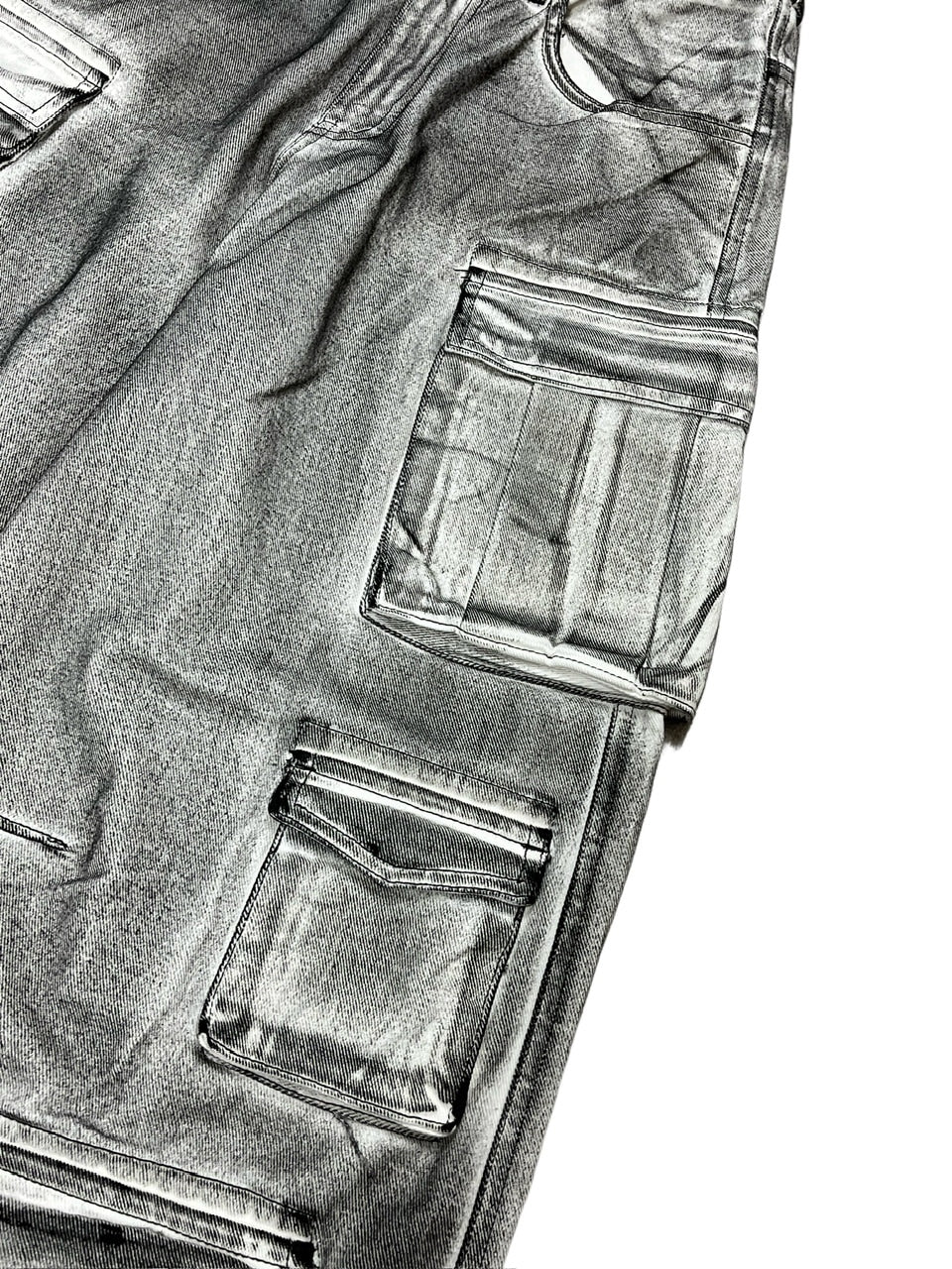 【Never mind the XU】pocket cargo denim pants 2 (2color) / 【ネバーマインドザエックスユー】ポケットカーゴワイドデニムパンツ