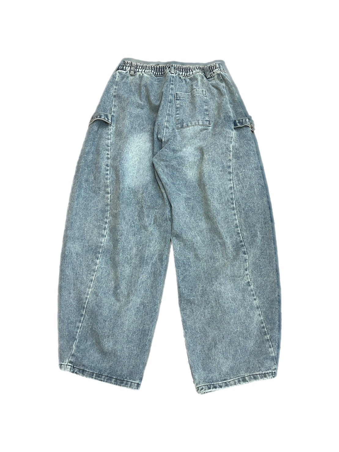 受注制【Chikashitsu +】side snap balloon denim pants (2color)