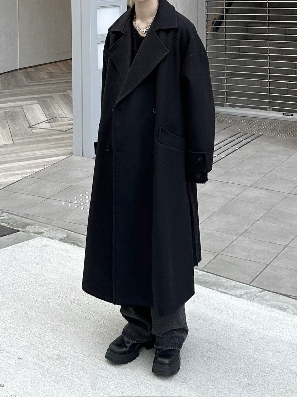 大阪店WEB限定【Chikashitsu +】oversized wool double coat (2color)