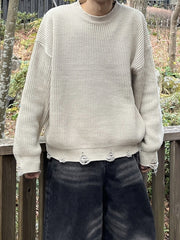 受注制【youll】damage round knit (3color)
