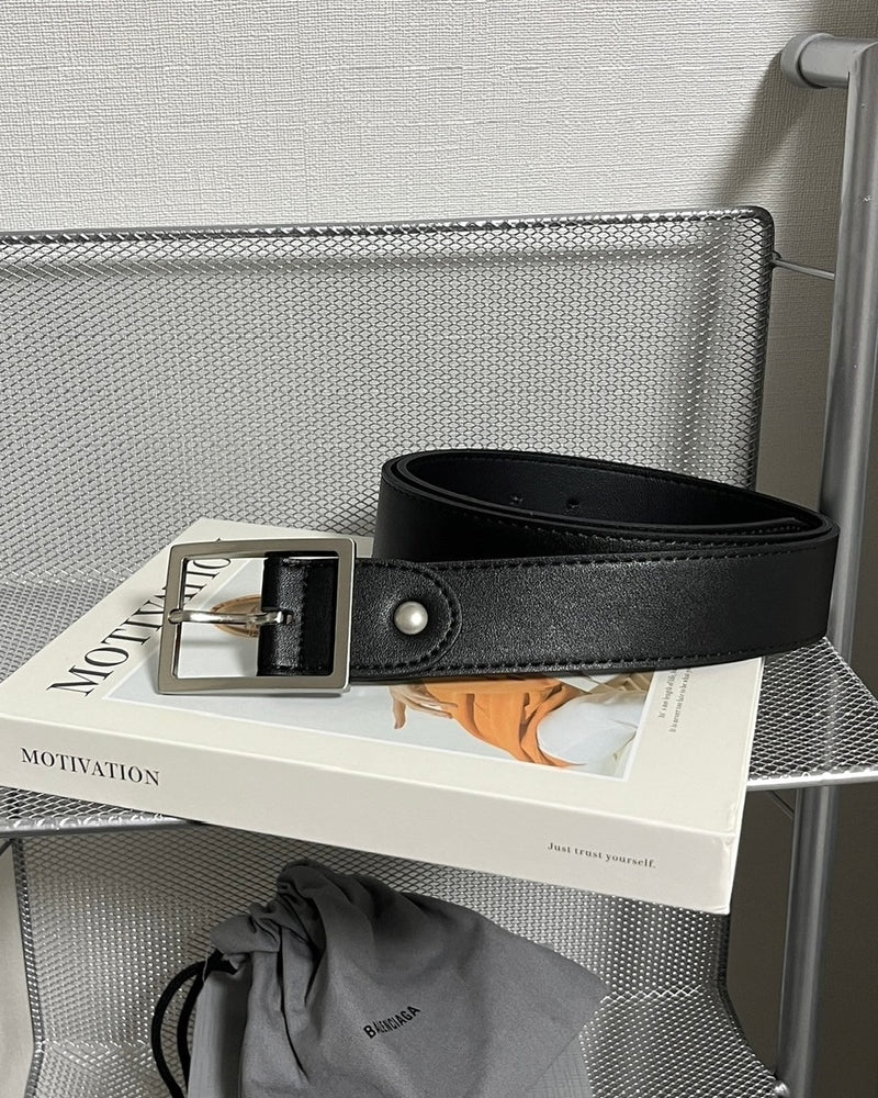 受注制【youll】square buckle belt