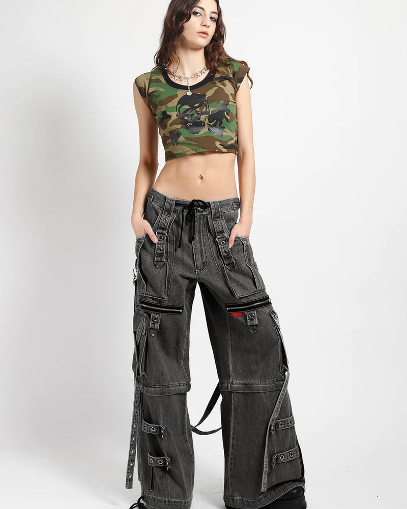 12/31再入荷【TRIPP nyc】X-STRAP PANTS[JM7144M] / 【トリップ エヌワイシー】2wayストラップボンテージジップオフデニムワイドパンツ